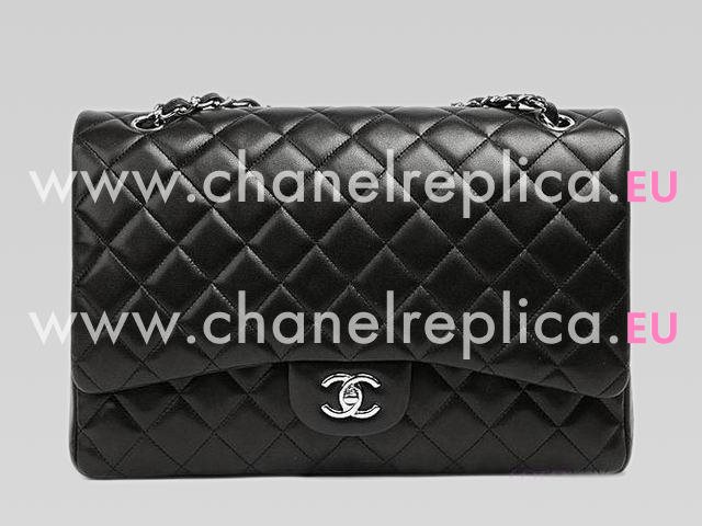 Chanel Maxi Lambskin Double Flap Bag(Silver) A47602
