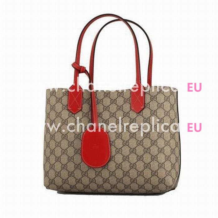 Gucci Calfskin PVC Two Sided Tote Bag In Red G5594611