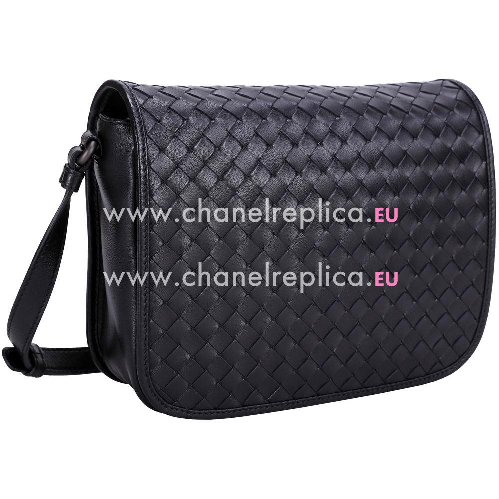 Bottega Veneta Intrecciato Nappa Woven Shouldbag Black B5835576