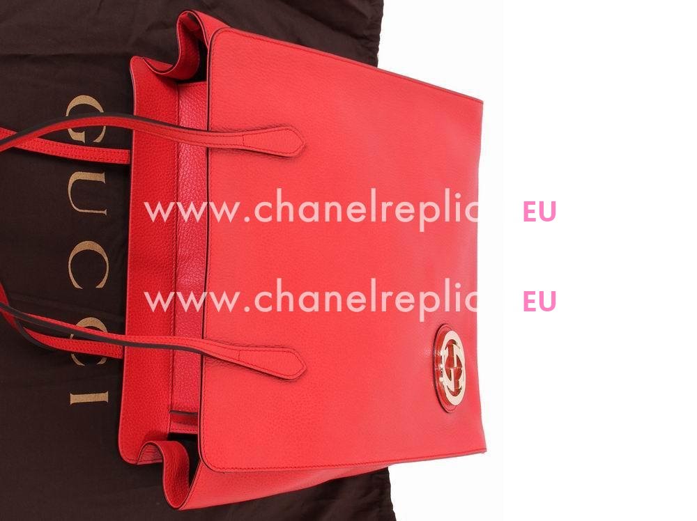 Gucci Borsa Gold G-Logo Cowhide Shoudbag Red 353581-CA00G-6511