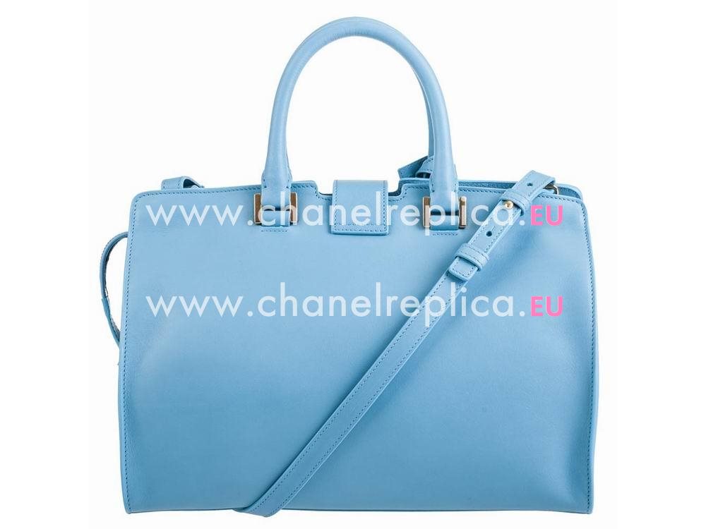 YSL Petit Cabas Chyc Y Calfskin Doctor Small Bag SkyBlue YSL311210