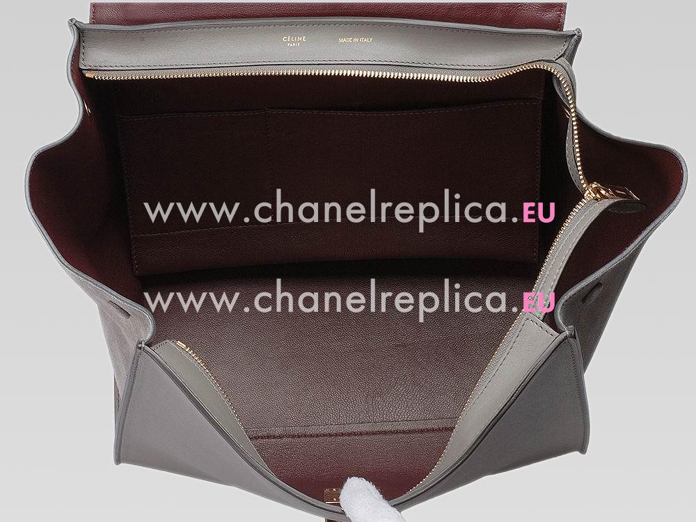 Celine Trapeze Calfskin Hand Bag Gray/Deep Gray CE483359