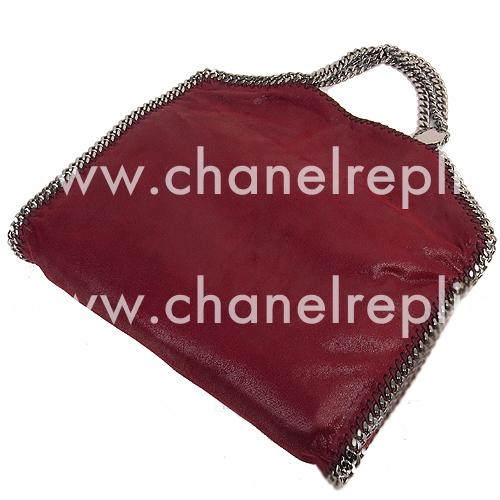 Stella McCartney Falabella Medium Size Silver Chain Bag Dark Red S853815