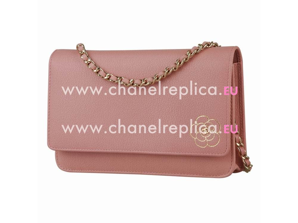 Chanel Calfskin Camelia Woc Crossbody Bag Pink A95183