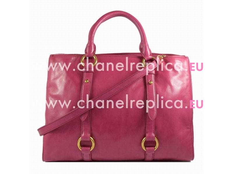 Miu Miu Vitello Lux Calfskin Bow Bag Peach Red CF8069