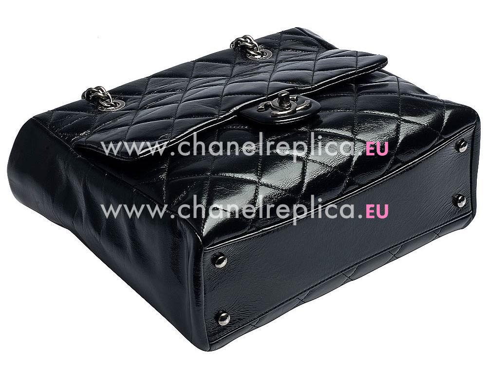 Chanel Calfskin CC Logo Classic Bag (black X bordeaux) A58508