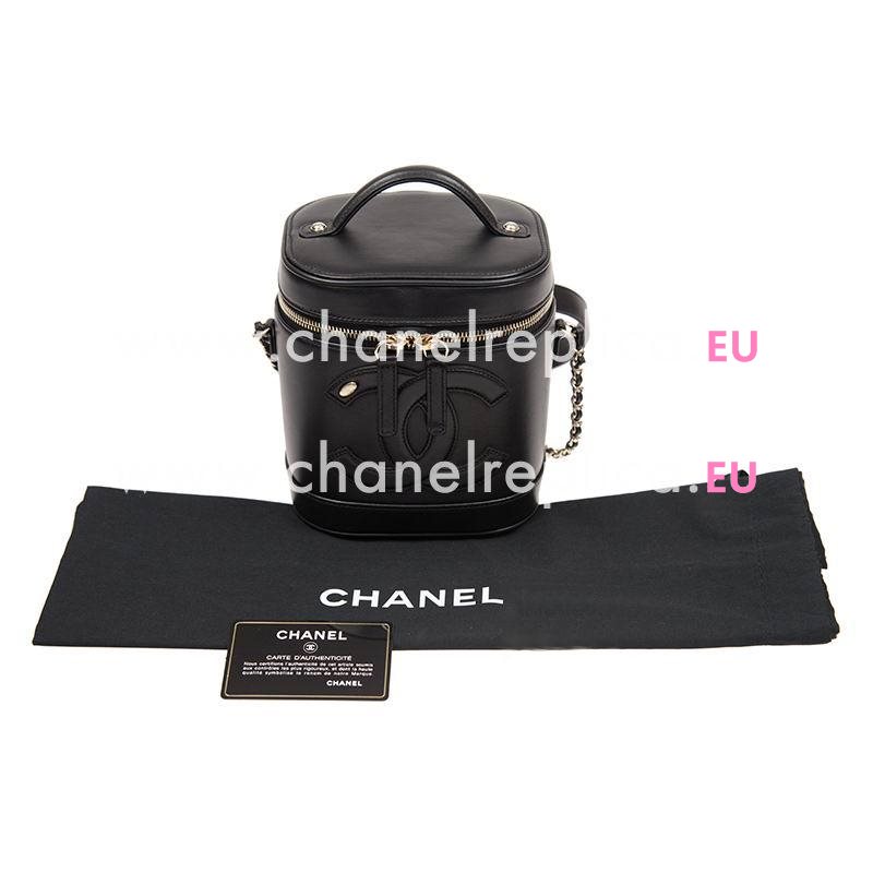 Chanel Black Lambskin Gold Chain Cosmetic Case AS0323LBLKGP