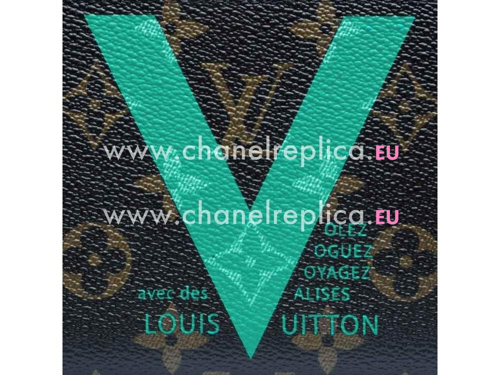 2015 Louis Vuitton Monogram canvas V Zippy Wallet M60928