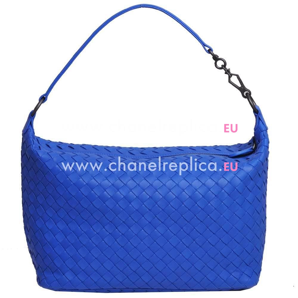 Bottega Veneta Classic Intrecciato Nappa Weave Shoulder Bag In Royal Blue B5265775