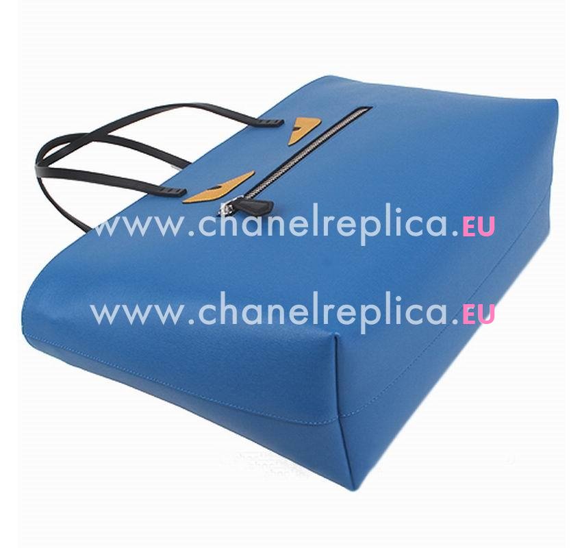 Fendi Monster Roll Calfskin Handle/Shoulder Bag Blue F1548701