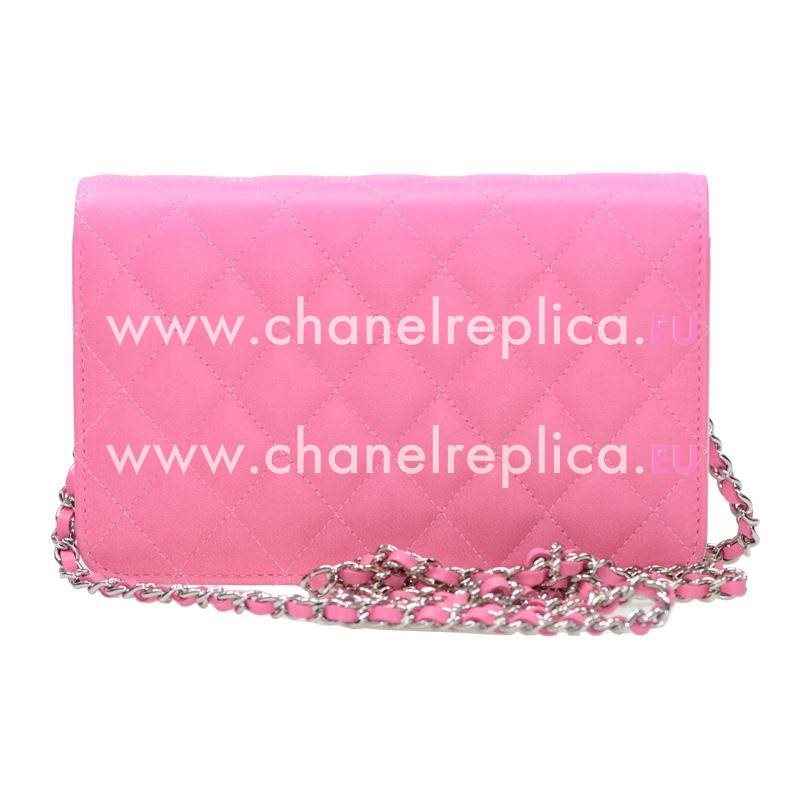 Chanel Pink Lambskin Woc Bag Pink Lock Silver Hardware A80453PINKS