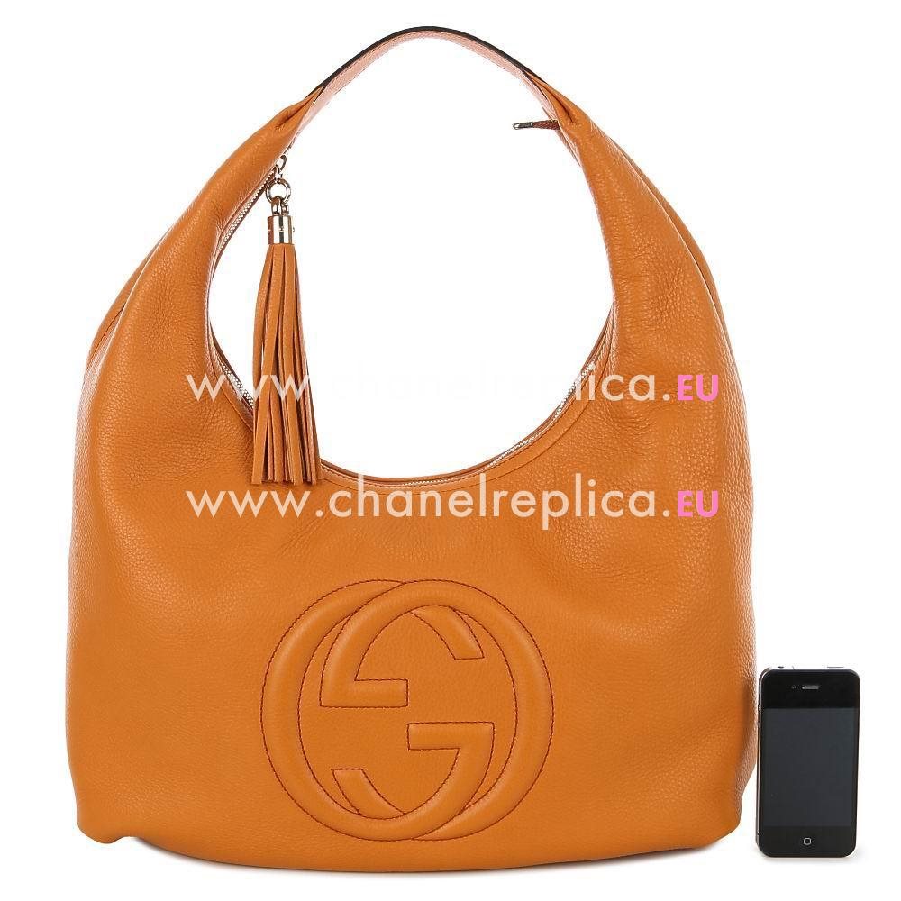 Gucci Soho GG Caviar Calfskin Bag Orange G5623523