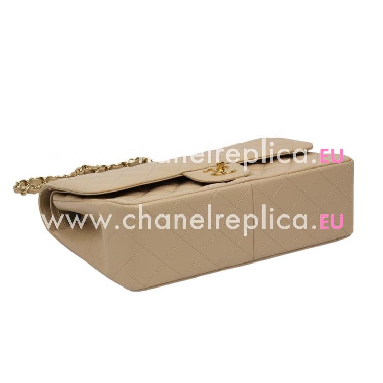 Chanel Biege Caviar Jumbo Double Flap Bag Gold Chain A58600CBG