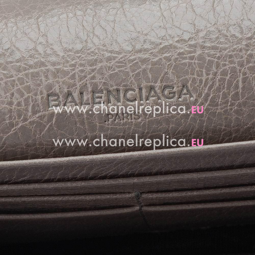 Balenciaga Holiday Giant Money Lambskin Gold Hardware Wallets Ice Gray B2055129