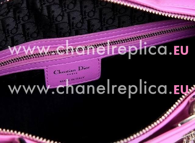 Dior Lady Dior Cannage Lambskin In Light Purple(Large) D4112