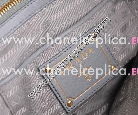 Prada Nappa Gaufre Lambskin Handbag In Grey P309244