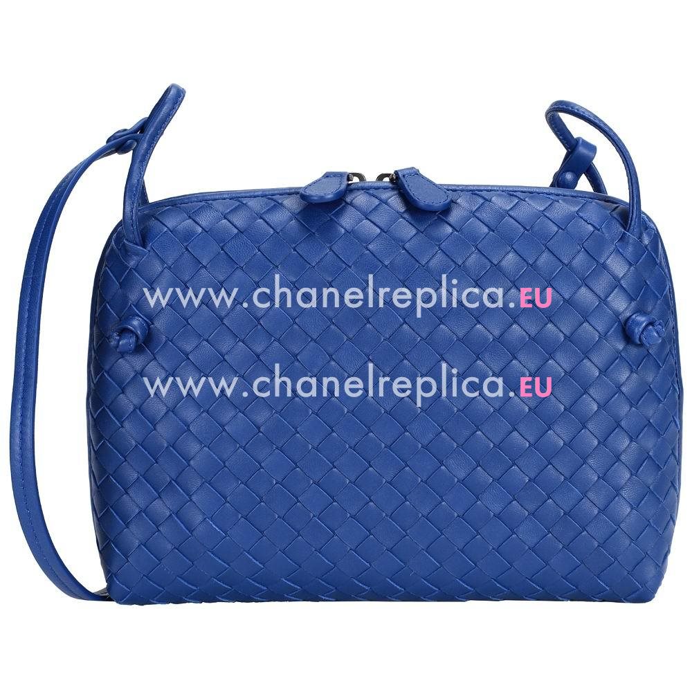 Bottega Veneta Crossbody Classic Nappa Woven Shouldbag RoyalBlue B5030679