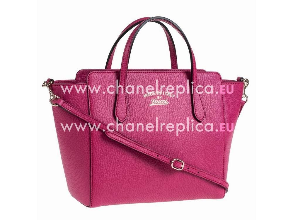 Gucci Swing Caviar Calfskin Leather Bag In Peach Red G368827