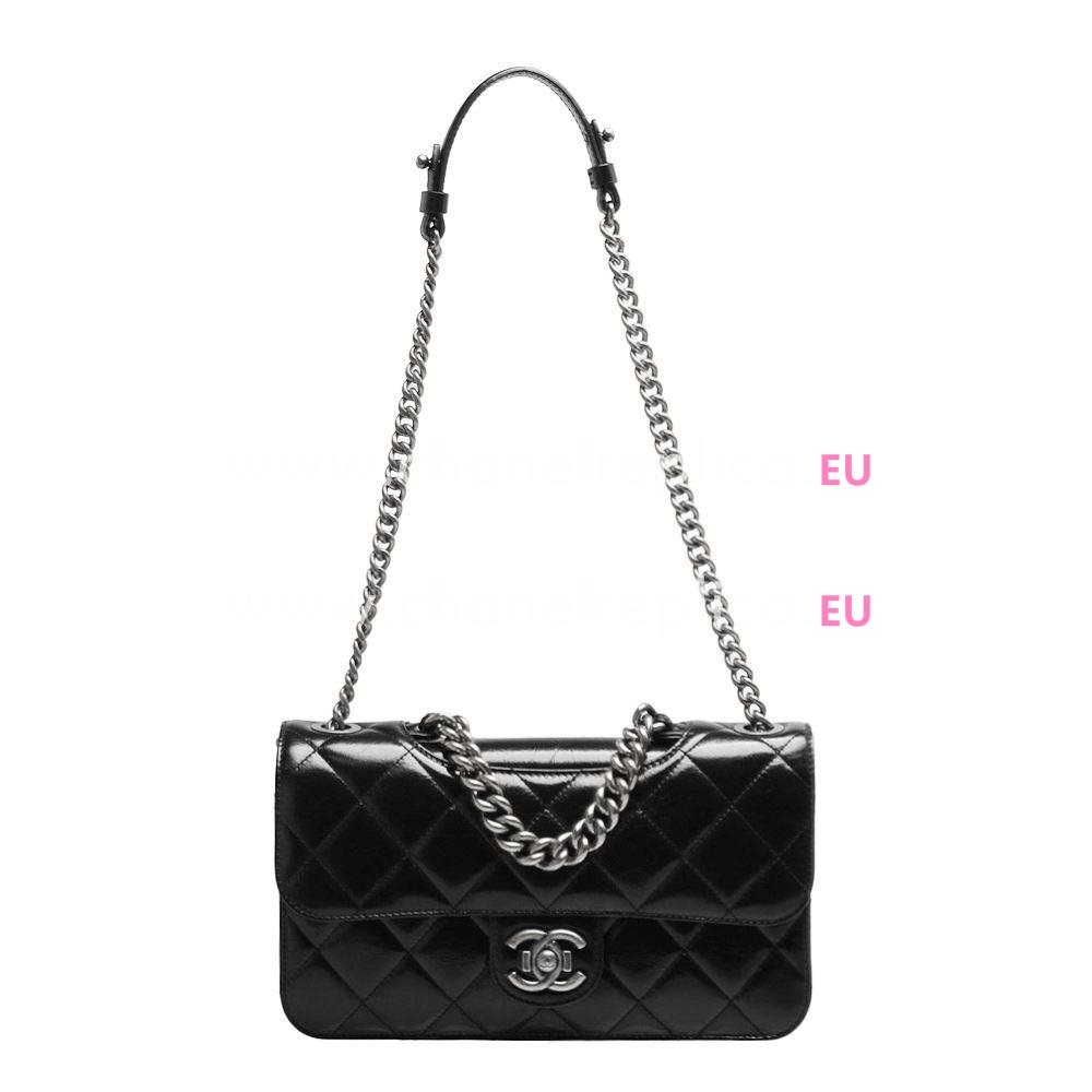 Chanel Bombay Perfect Edge Cowhide Anti-silver Handware Bag Black A551674