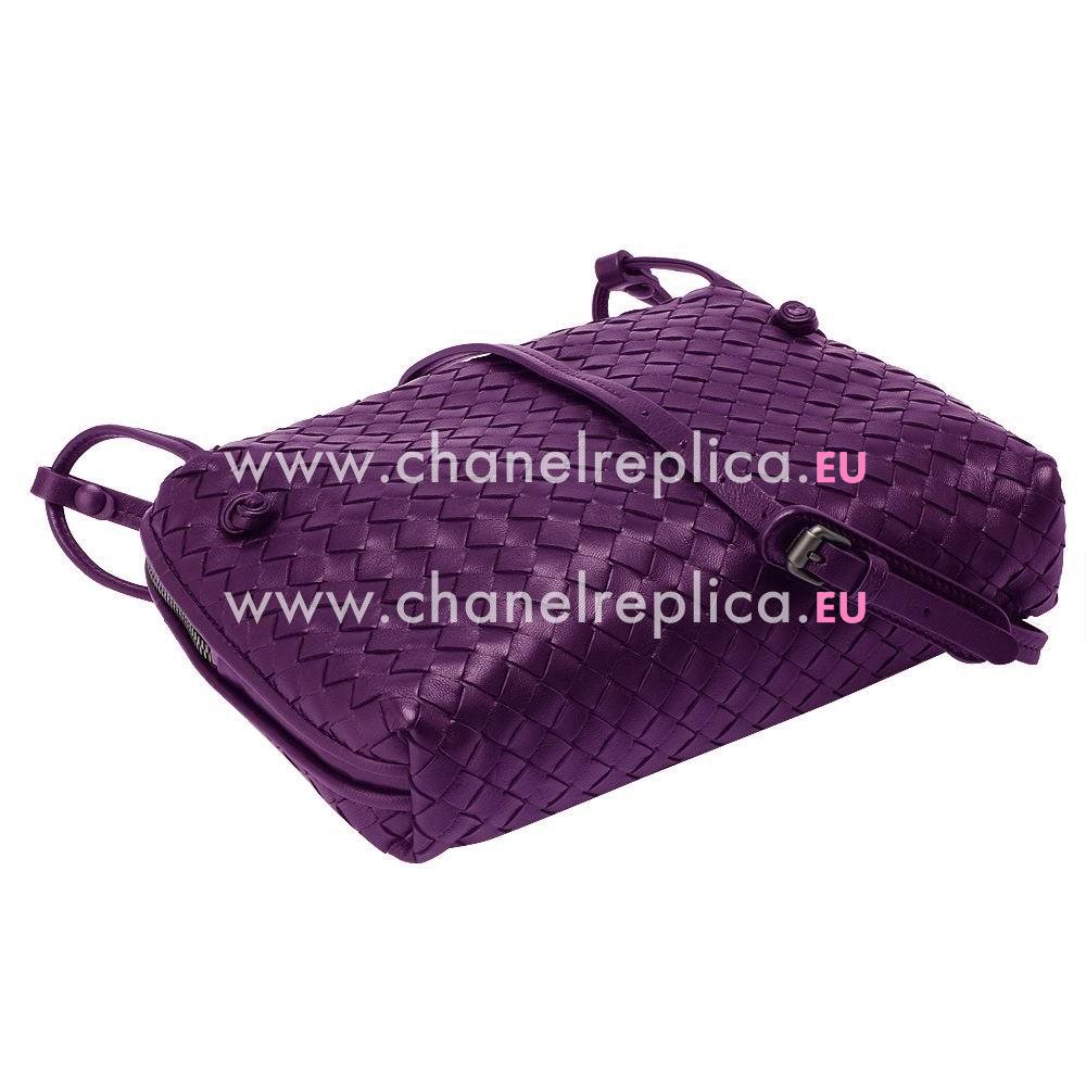 Bottega Veneta Crossbody Classic Nappa Woven Shouldbag Dark Purple B5777673