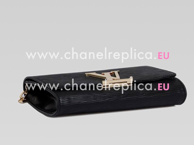 Louis Vuitton Eip Leather Evening Clutch Chain Black M94268