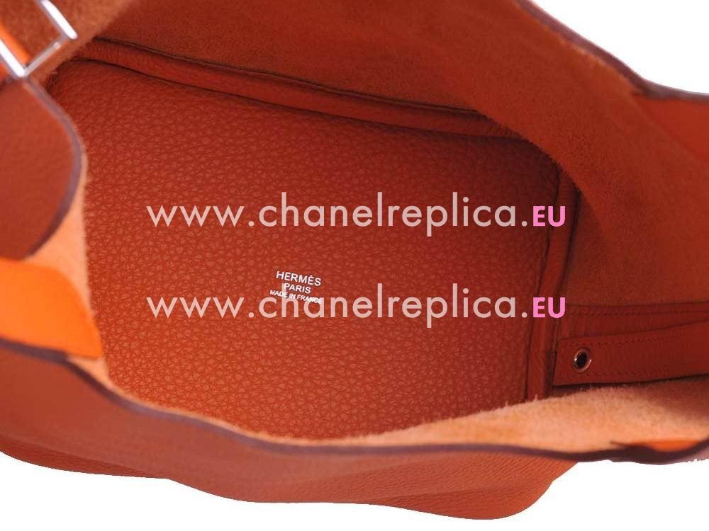 Hermes Picotin Lock 18 PM Togo Leather Bucket Orange H056289OK