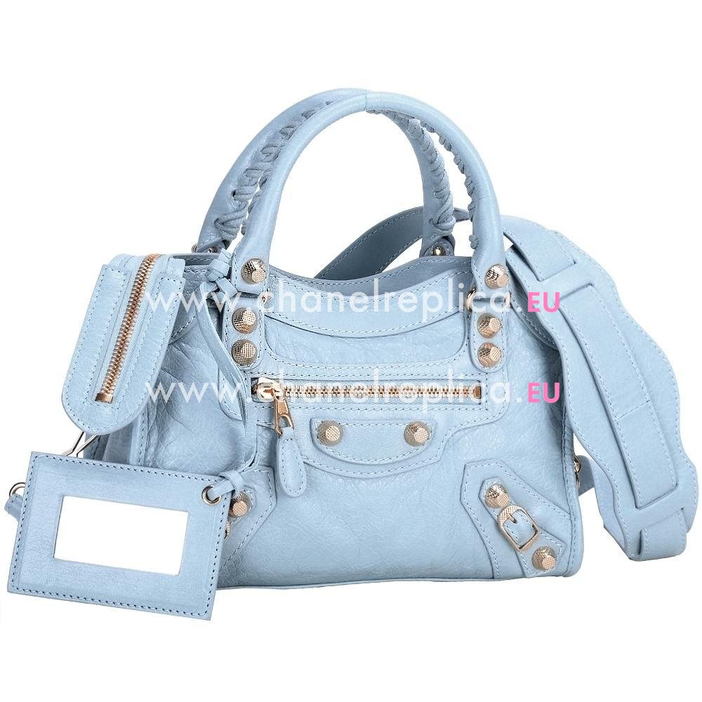 Balenciage City Lambskin Gold hardware Classic Mini Bag Pink Blue B5660902