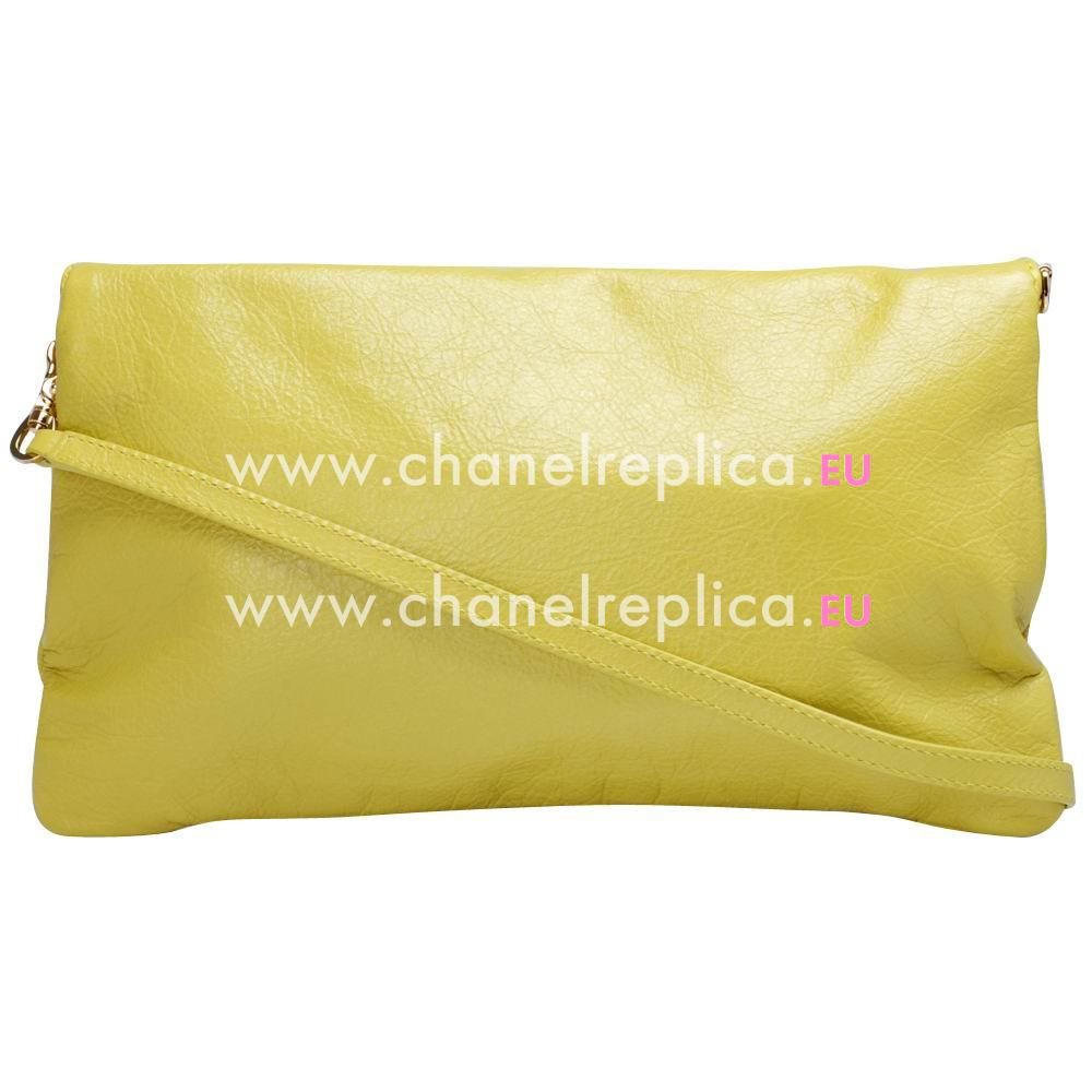 Balenciage Gaint 12 Envelope Lambskin Gold hardware Bag Lemon Yellow B5125794