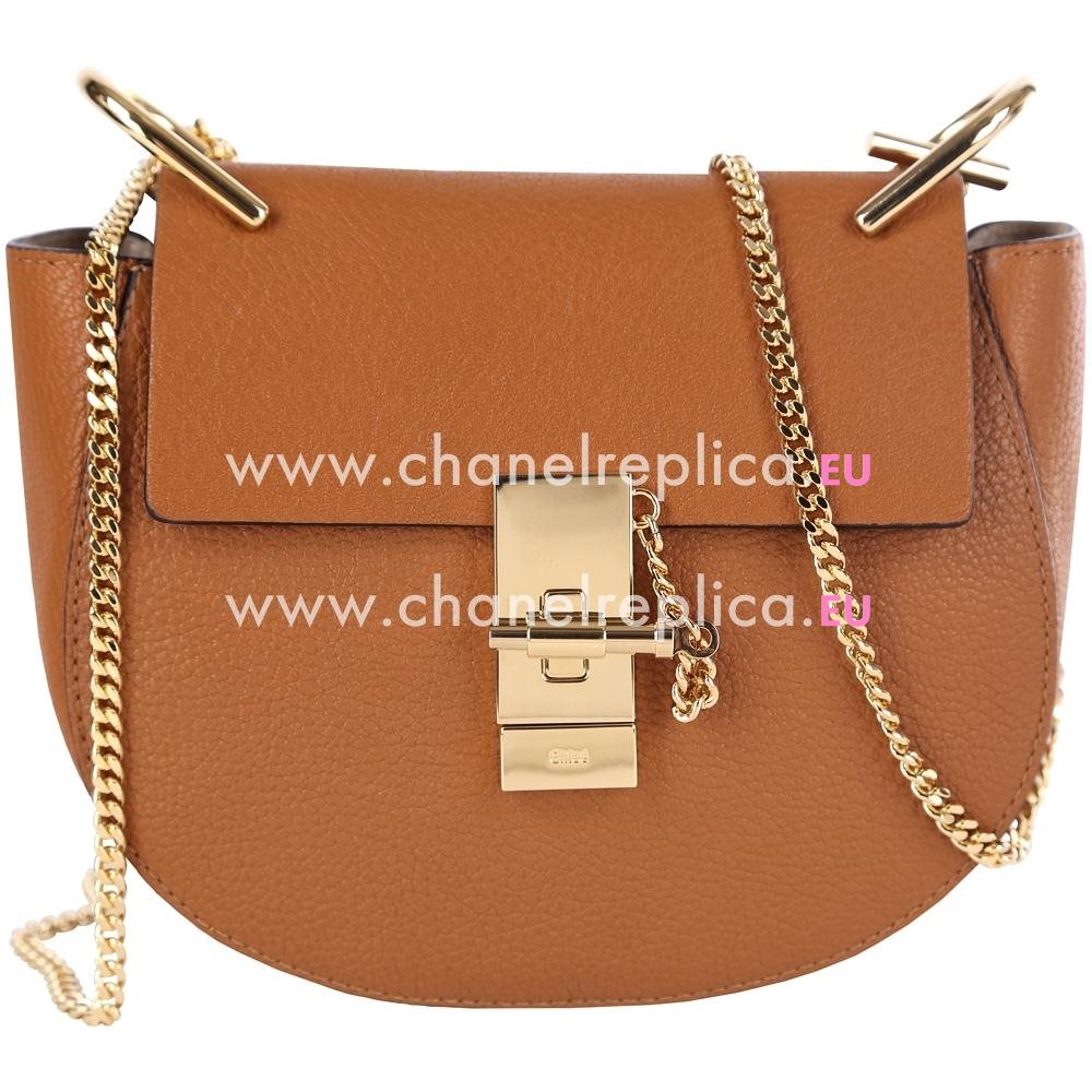 Chloe Mini Drew Goatskin Shoulder Bag In brown C678905