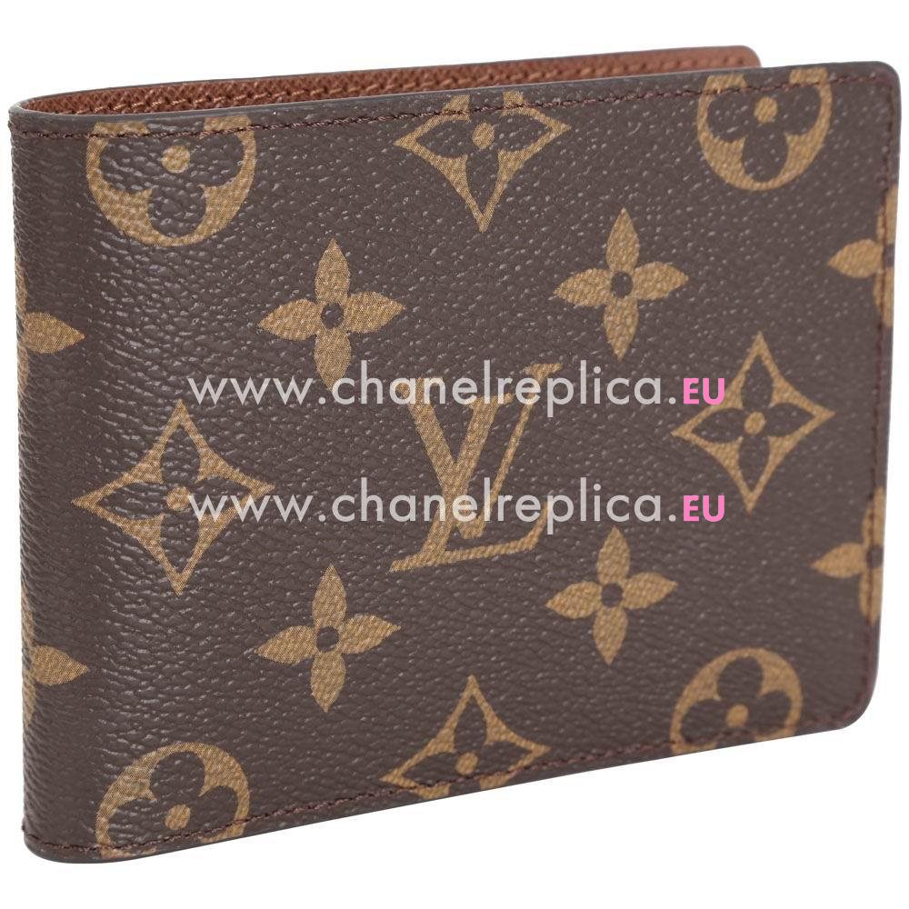 Louis Vuitton Classic Monogram Canvas Wallet In Coffee M60895