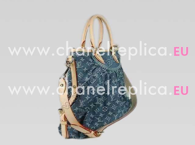 Louis Vuitton Monogram Denim Néo Cabby MM Blue M95349