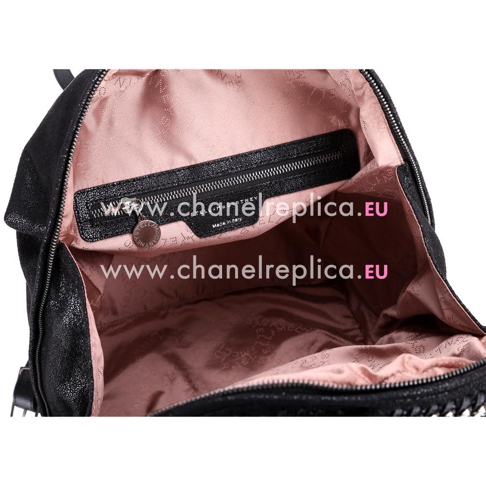 Stella McCartney Falabella Black Backpack Silver Chain H826737
