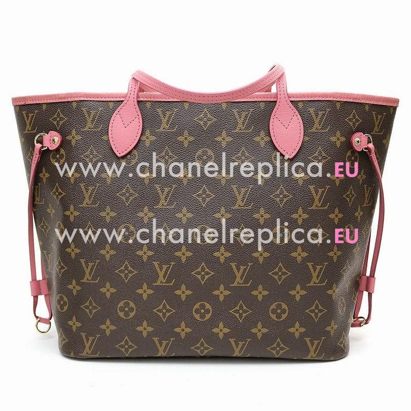 Louis Vuitton Monogram Canvas Neverfull MM Rose M40939