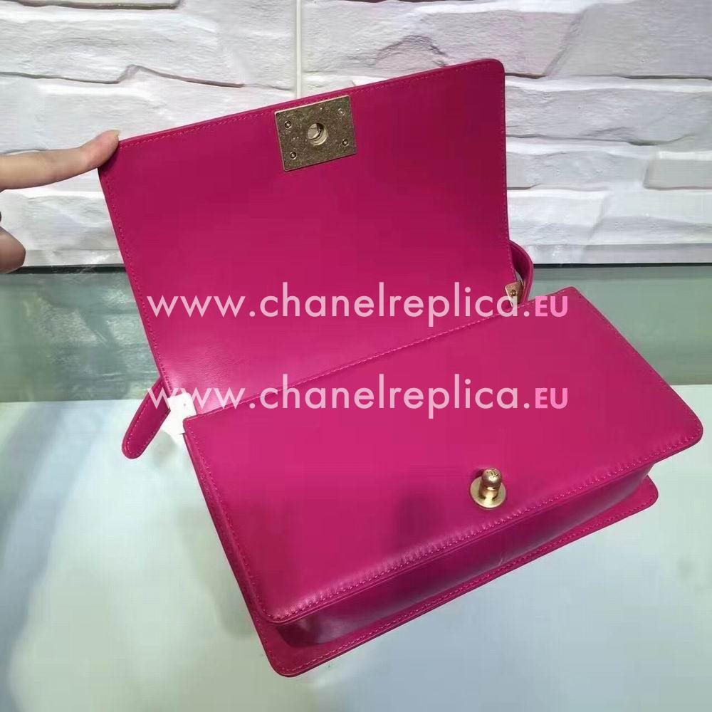 Chanel Boy Cuprum Hardware Trichogaster leeri Leather Bag Cherry C7032402