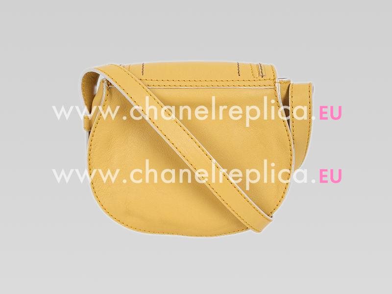 CHLOE Marcie Mini Lambskin Crossbody Bag Yellow C456471