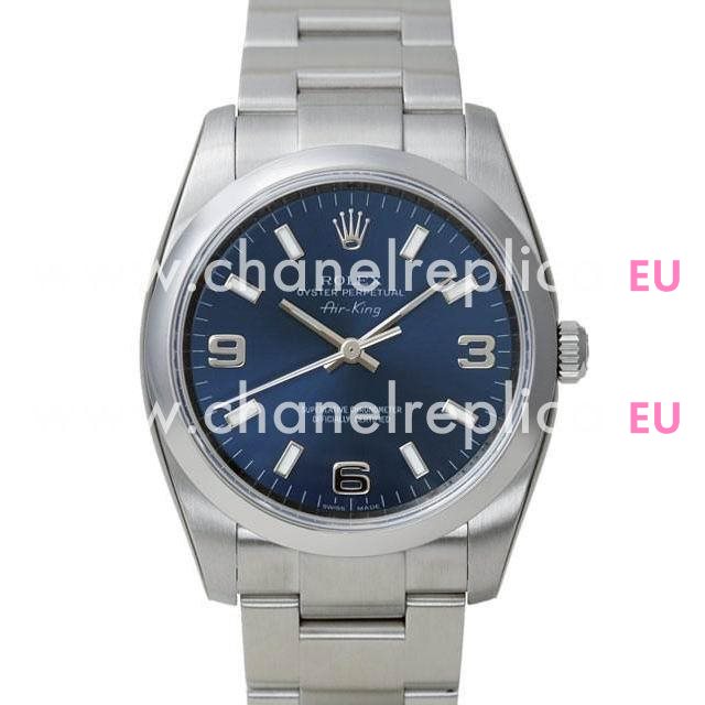 Rolex Air-King Automatic 34mm Stainless Steel Blue Watch R114200-1