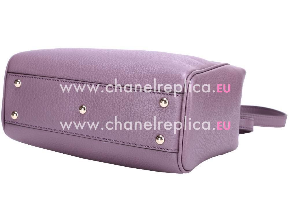Gucci Bamboo Mini Calfskin Handle Bag In Lavender G57973