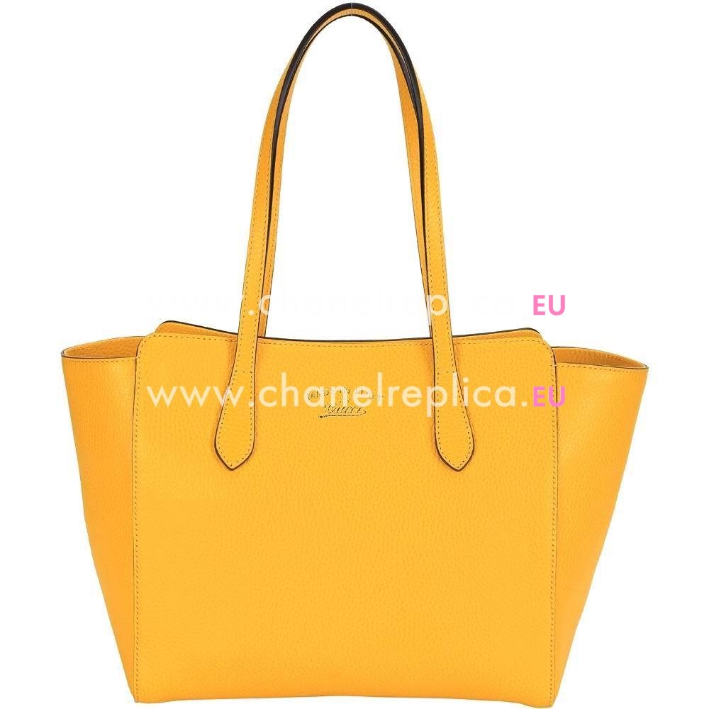 Gucci Swing Calfskin Leather Tote Bag In Yellow G5463387