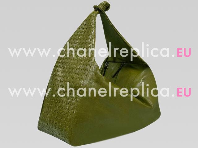 Bottega Veneta Intrecciato Nappa Weave Large Veneta Olive-Green BVb016