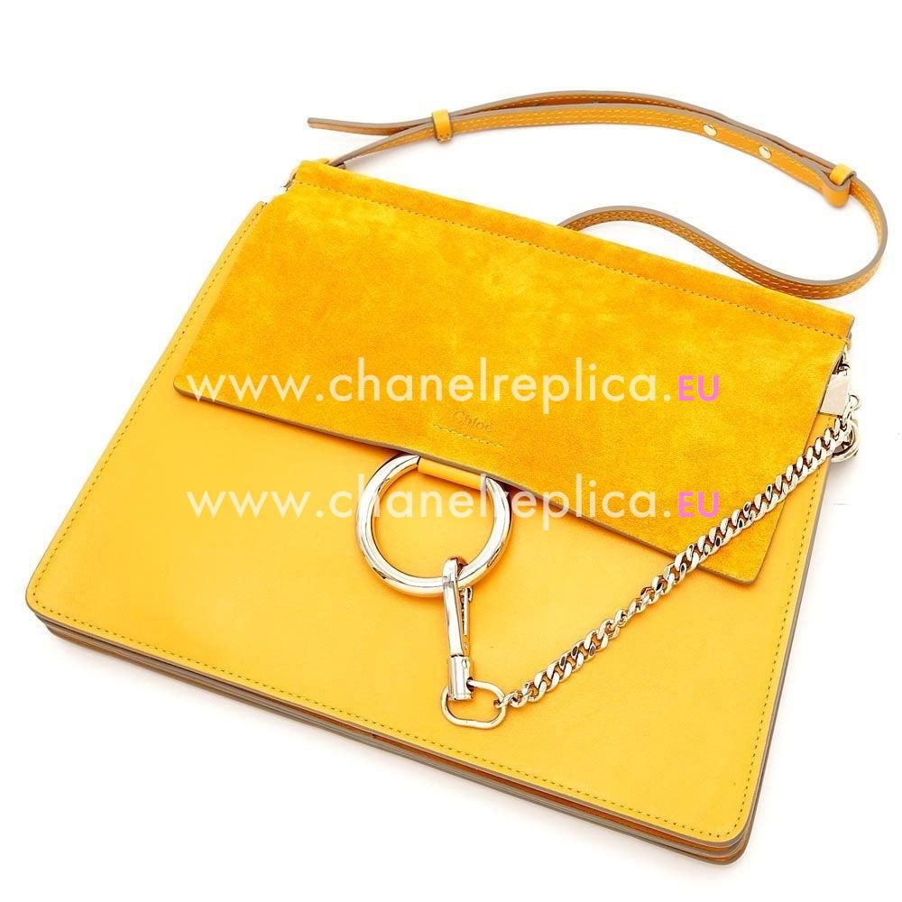 Chloe Faye Smooth Calfskin Shoulder Bag Yellow C6112811