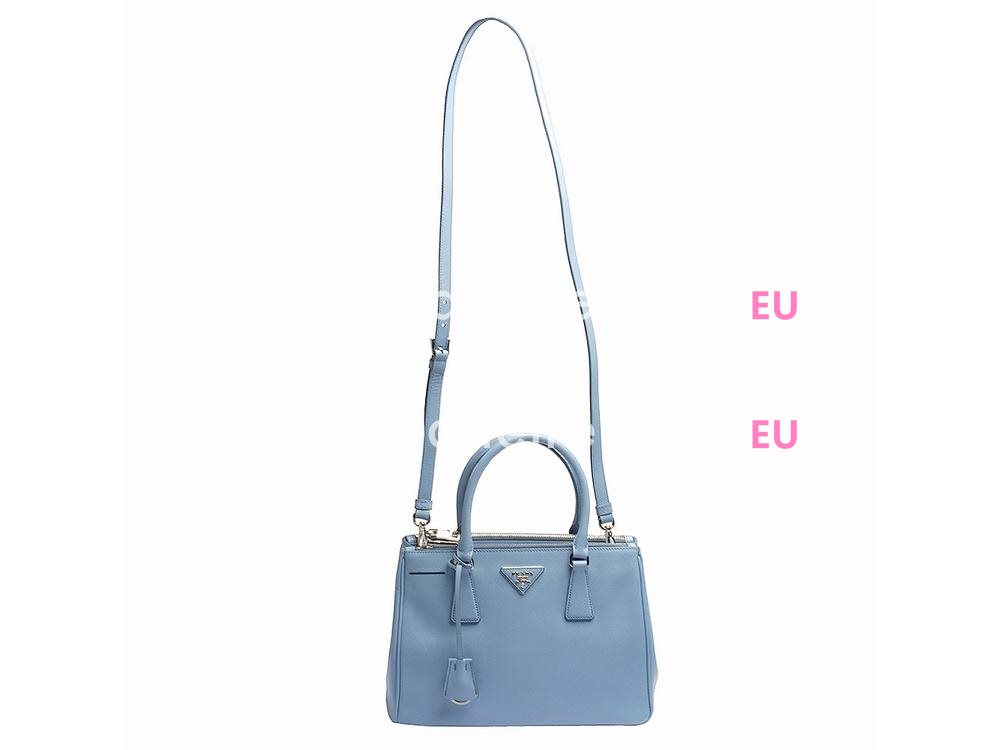 Prada Saffiano Lux Scratch Resistant Calfskin Handbag Light Blue P85226