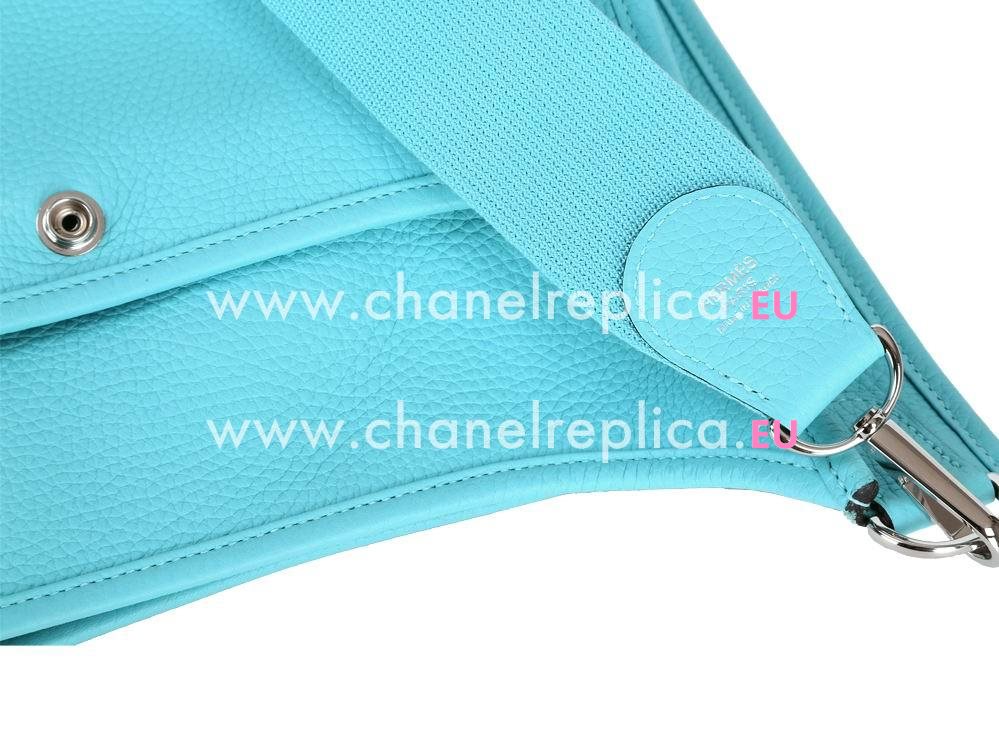 Hermes Evelyne Aqua Green Clemence Palladium Hardware Shoulder Bag H056275CT