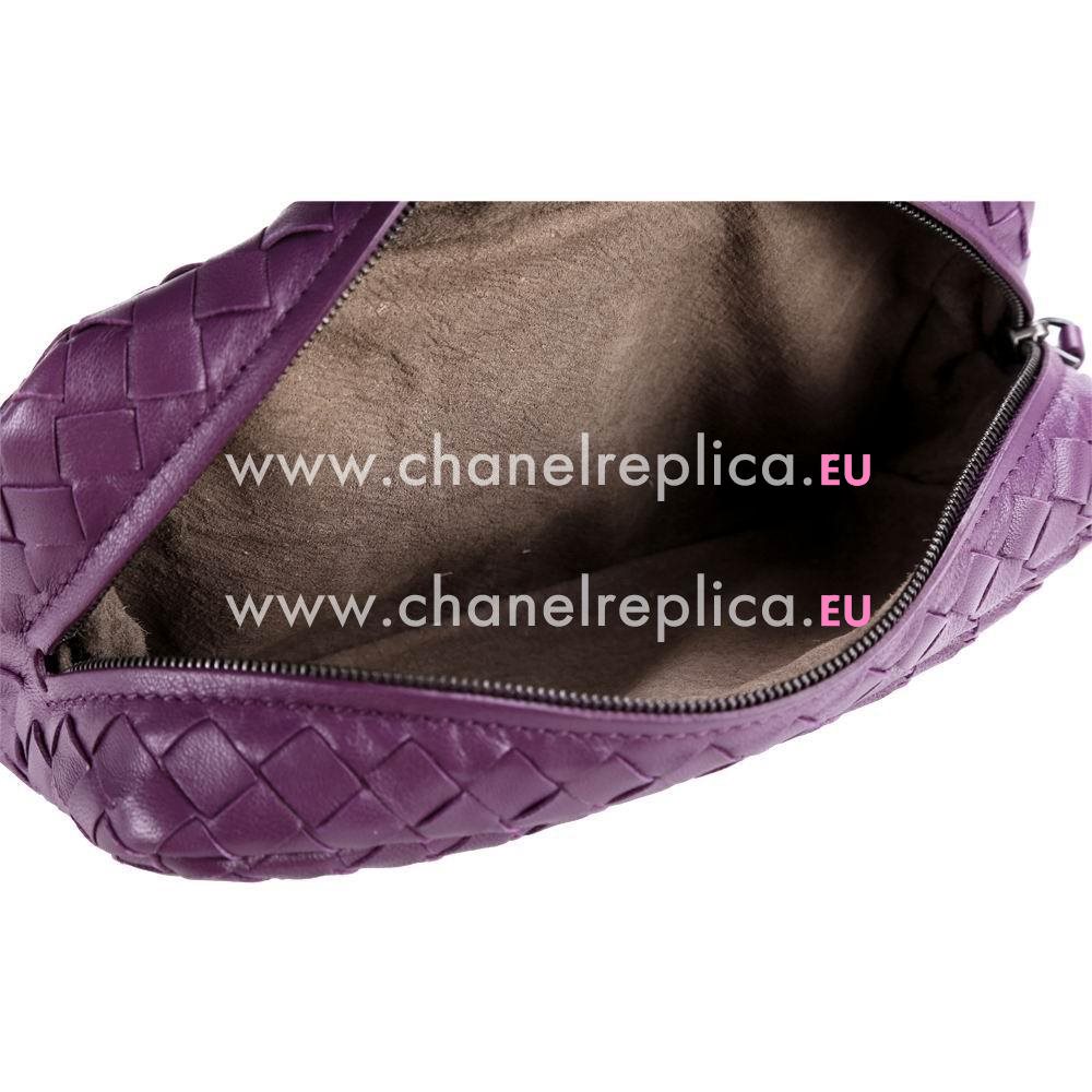 Bottega Veneta Crossbody Nappa Woven Shouldbag Purple B6110314