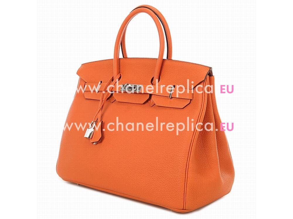 HERMES BIRKIN 35 TOGO Leather Palladium Hardware Hand Sew H1043-O