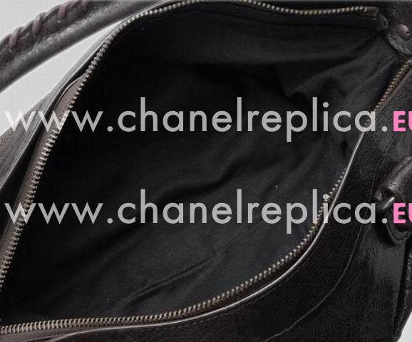 Balenciage First Top Leather Bag Deep-Coffee 103208-DC