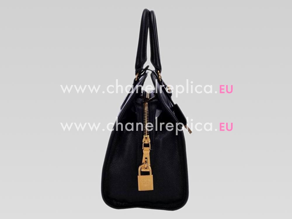 Prada Saffiano Lux Winter Classic Handbag Black P467858