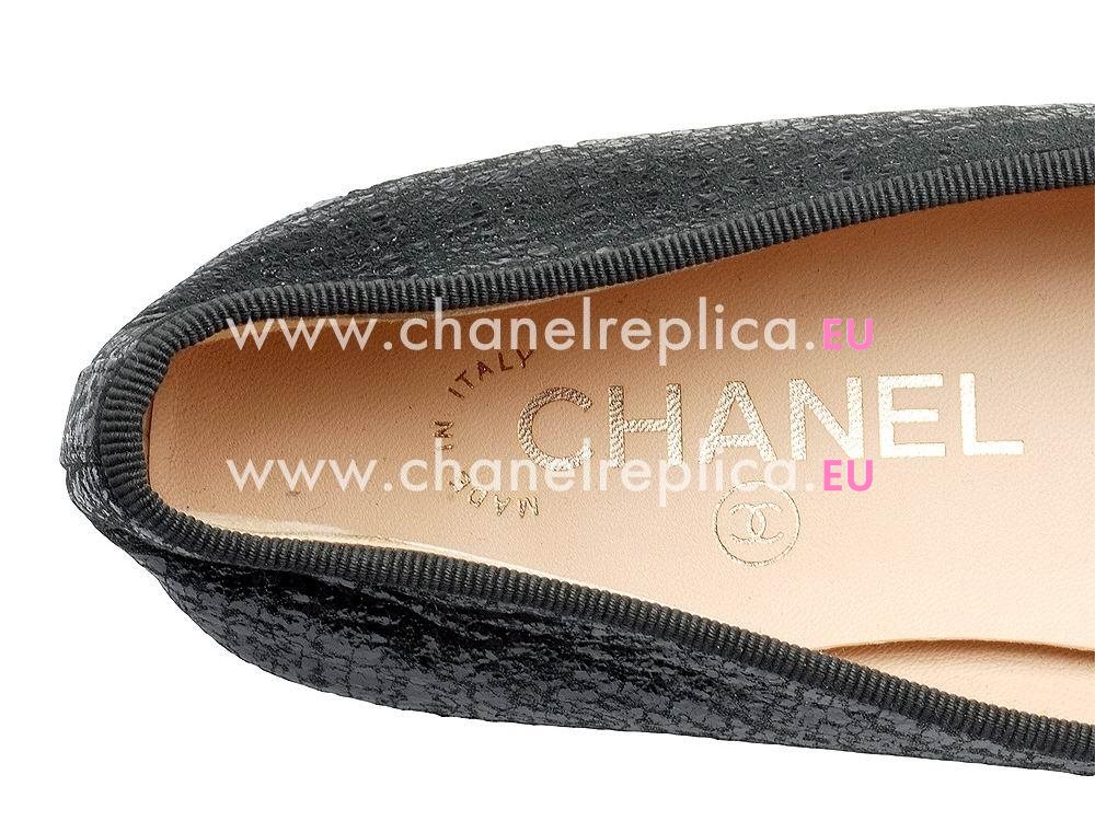 Chanel Lambskin Bowknot Heelless Shoes Black G02819L