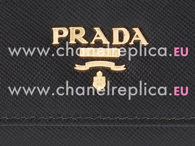 2013 Prada Spring&Summer Cowhide Cluch In Black P415880