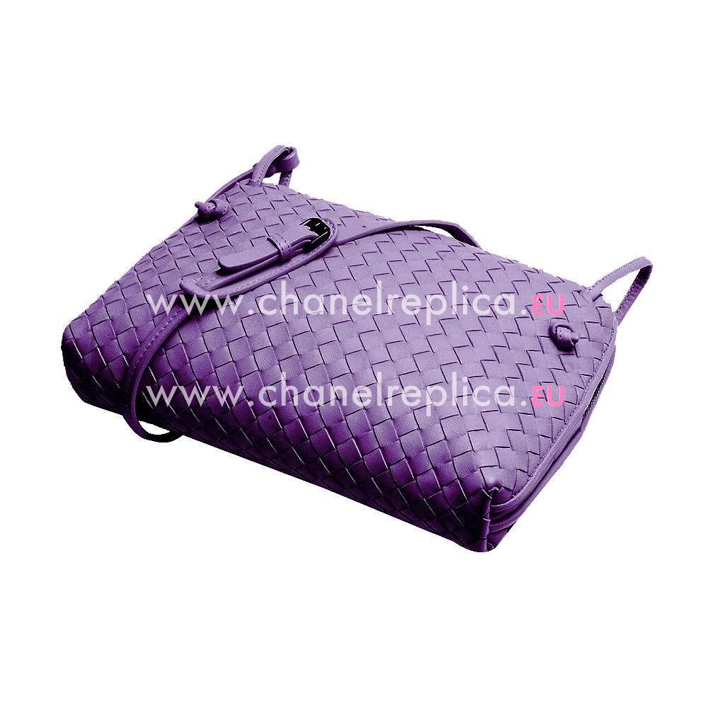 Bottega Veneta Crossbody Classic Nappa Woven Shouldbag Purple B6110402