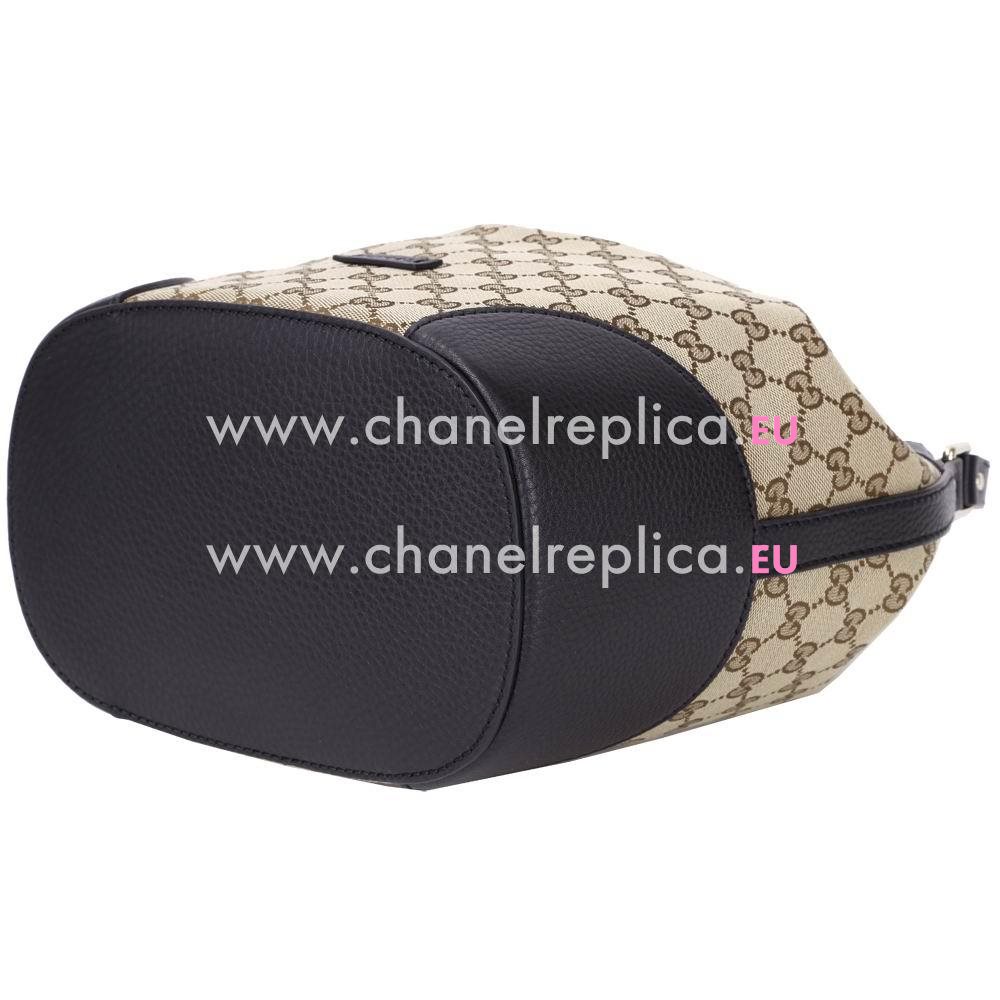 Gucci Classic GG Calfskin Weaving Shoulder Bag In Black G559453